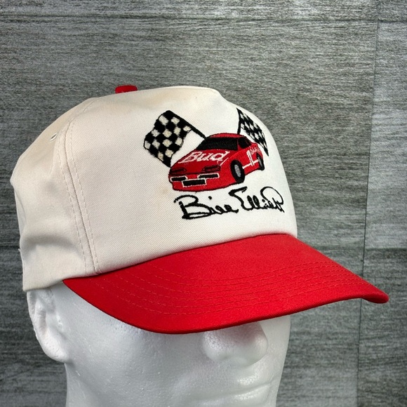 VTG Bill Elliott Bud King Of Beers USA Made Snapback Trucker Hat OSFA 1994 90s - Picture 14 of 16